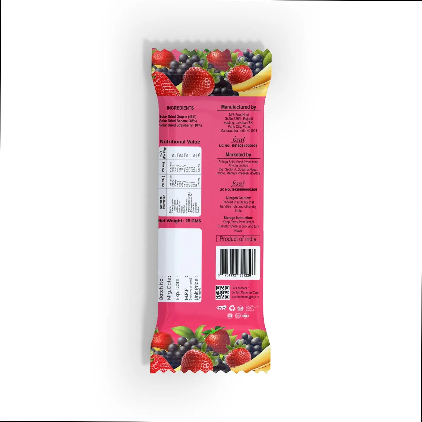 Mix fruit Bar – Strawberry (pack of 6)