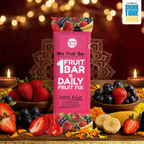 Barefruit Strawberry Mix Fruit Bar in a Diwali-themed setting